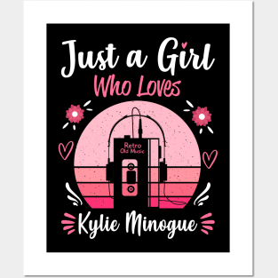 Just A Girl Who Loves Kylie Minogue Retro Vintage Posters and Art